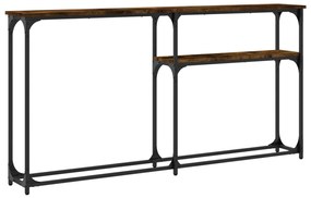 Mesa consola 145x22,5x75cm derivados de madeira carvalho fumado
