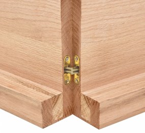 Bancada p/ WC 120x50x(2-6) cm madeira maciça tratada castanho