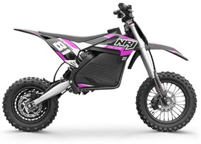 MOTO CROSS elétrica para crianças Bateria de lítio de 1000W NRJ 12/10 Rosa