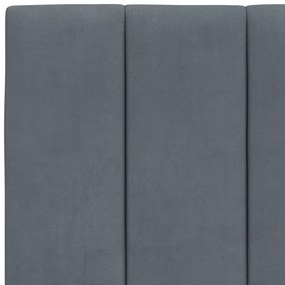 Almofadão de cabeceira 180 cm veludo cinzento-escuro