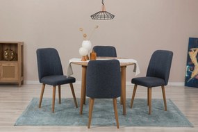 Mesa de Jantar Extensível e Conjunto de Cadeiras Vina – Pinho Atlântic