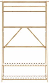 Roupeiro com prateleiras 110x40x180 cm bambu