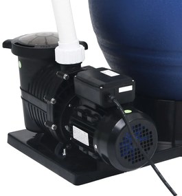 Filtro de areia válvula 7 posições e bomba 1000 W azul e preto