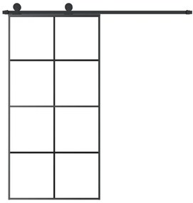 Porta desliz. c/ conj. ferragens 102,5x205cm vidro ESG/alumínio