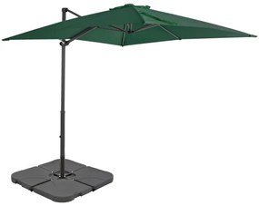 Guarda-sol de jardim com base portátil verde