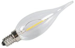 Conjunto de 5 lâmpadas vela de filamento LED E14 BXS35 1W 100LM 2200K