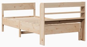 Cama sem colchão 90x200 cm madeira de pinho maciça
