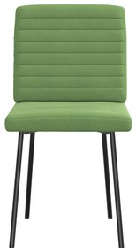 Cadeiras de jantar 6 pcs veludo verde-claro