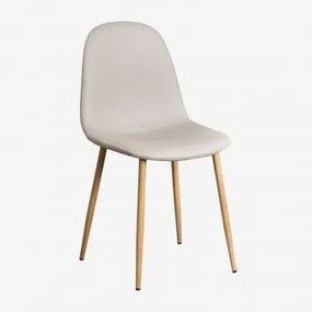 Cadeira de jantar em couro sintético Glamm Toupeira Claro & - Sklum
