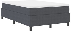 Cama Box Spring vidaXL Cinza Escuro 120x200 cm Tecido Cordinho