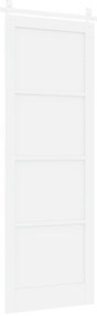 Porta Deslizante vidaXL com Conjunto de Ferragens Branco 83x232 cm Mad