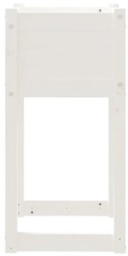 Vaso/floreira 40x40x81 cm pinho maciço branco