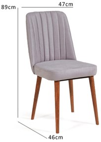 Cadeira Vina – Nogal – 47x89x46 cm