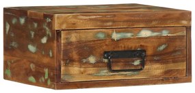 Mesa de cabeceira de parede madeira recuperada maciça
