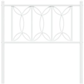 Cabeceira de cama 75 cm metal branco