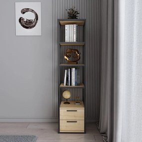 Estante Robbins – Preto Carvalho – 39x39x160 cm