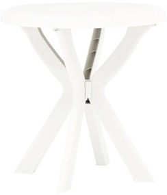 vidaXL Mesa de bistrô Ø70 cm plástico branco