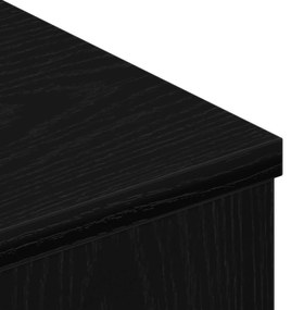 Armário para televisão vidaXL Preto Carvalho 80x34x30 cm Madeira engen