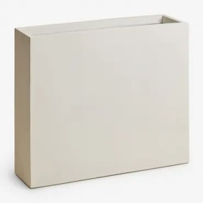 Vaso Retangular Em Cimento Neyrua 75 X 20 X 60 Cm & Branco - Sklum