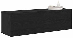 Armários de TV 2 pcs Carvalho Preto 100x30x30 cm Madeira engenheirada