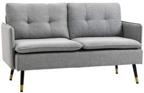 Sofá Caria de 2 Lugares - Cinzento - Design Moderno