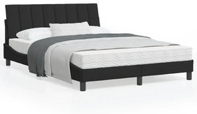 vidaXL Estrutura de cama c/ luzes LED 140x200 cm veludo preto