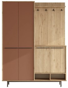 Cabideiro OS1-SK – Carvalho Telha Vermelha – 147,4x195,6x35,5 cm | Tri