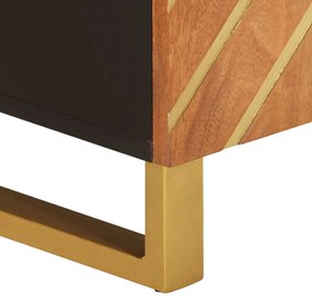 Móvel de TV 105x33,5x46 cm mangueira maciça castanho e preto