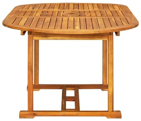 7 pcs conjunto de jantar de exterior madeira acácia maciça