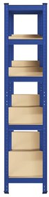 Prateleiras de armazenamento de 5 camadas 2 pcs aço azul
