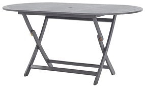 vidaXL Mesa de jardim dobrável 160x85x75 cm madeira de acácia maciça