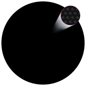 Película p/ piscina PE solar flutuante 549 cm preto e azul
