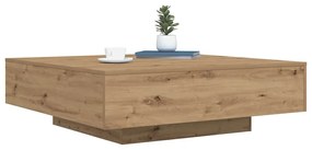 Mesa de Café com Luzes LED Carvalho Artisan 100x100x31 cm