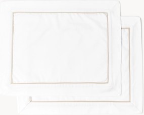 Individuais de mesa em cetim de algodão Tatiana, conjunto de 2