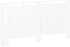 Cobertura para Radiador em MDF com Ripas e Prateleira Superior 151,5x19x82 cm Branco