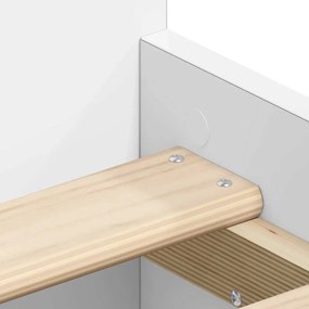Estrutura de cama c/ painéis cabeceira e pés 90x200 cm branco