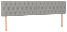 Cama boxspring com colchão 120x190 cm tecido cinzento-claro