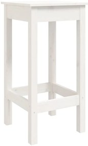 3 pcs conjunto de bar pinho maciço branco