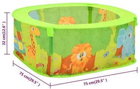 Piscina de bolas com 300 bolas para crianças 75x75x32 cm