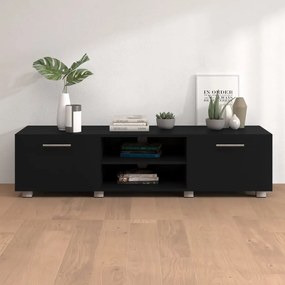 vidaXL Móvel de TV 140x40x35 cm derivados de madeira preto