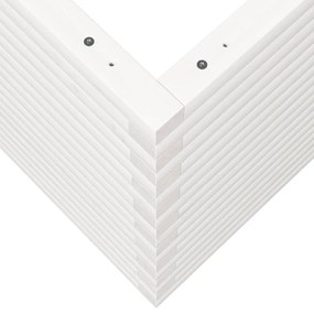 Vaso/floreira de jardim 70x70x68,5 cm pinho maciço branco