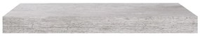 Prateleira de parede suspensa 50x23x3,8 cm MDF cinzento cimento