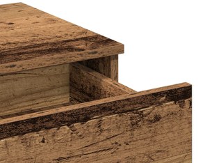 Mesa de Maquiagem com Espelho e Luzes LED Madeira Antiga e Madeira de