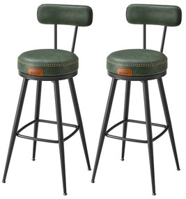 Cadeiras de jantar estofadas com estilo mid-century em verde floresta | VASAGLE | 56 x 56 x 101.5 cm | verde floresta | LBC889C01.