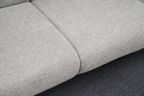 Sofá de 3 Lugares Side – Cinzento Claro – 235x77x82 cm