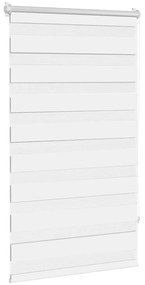 Estore de rolo 90 x 150 cm, linhas de zebra / Branco