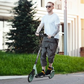 Trotinete Dobrável para Adultos e Crianças acima de 14 Anos Trotinete com Guiador Ajustável Rodas Grandes de 200mm Amortecimento e Travão Carga Máxima