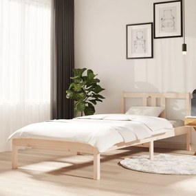 vidaXL Estrutura de cama 90x200 cm madeira maciça