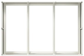 Vaso floreira 120x80x40 cm aço branco
