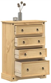 vidaXL Armário com gavetas Corona 80x43x114 cm madeira de pinho maciça